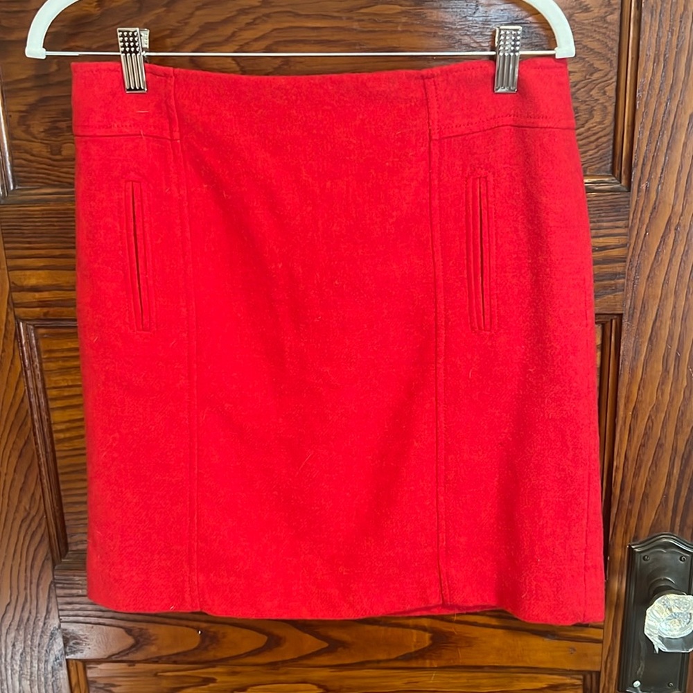 Red mini skirt